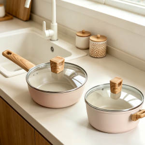 Set of pots with a ceramic-marble non-stick coating, 4pieces,rg-1009