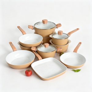 Set of pots with a ceramic-marble non-stick coating, 4pieces,rg-1007
