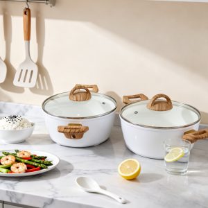 Set of pots with a ceramic-marble non-stick coating, 4pieces,rg-1016