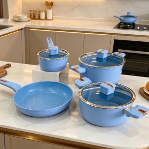 Set of pots with a ceramic-marble non-stick coating, 4pieces,rg-1023