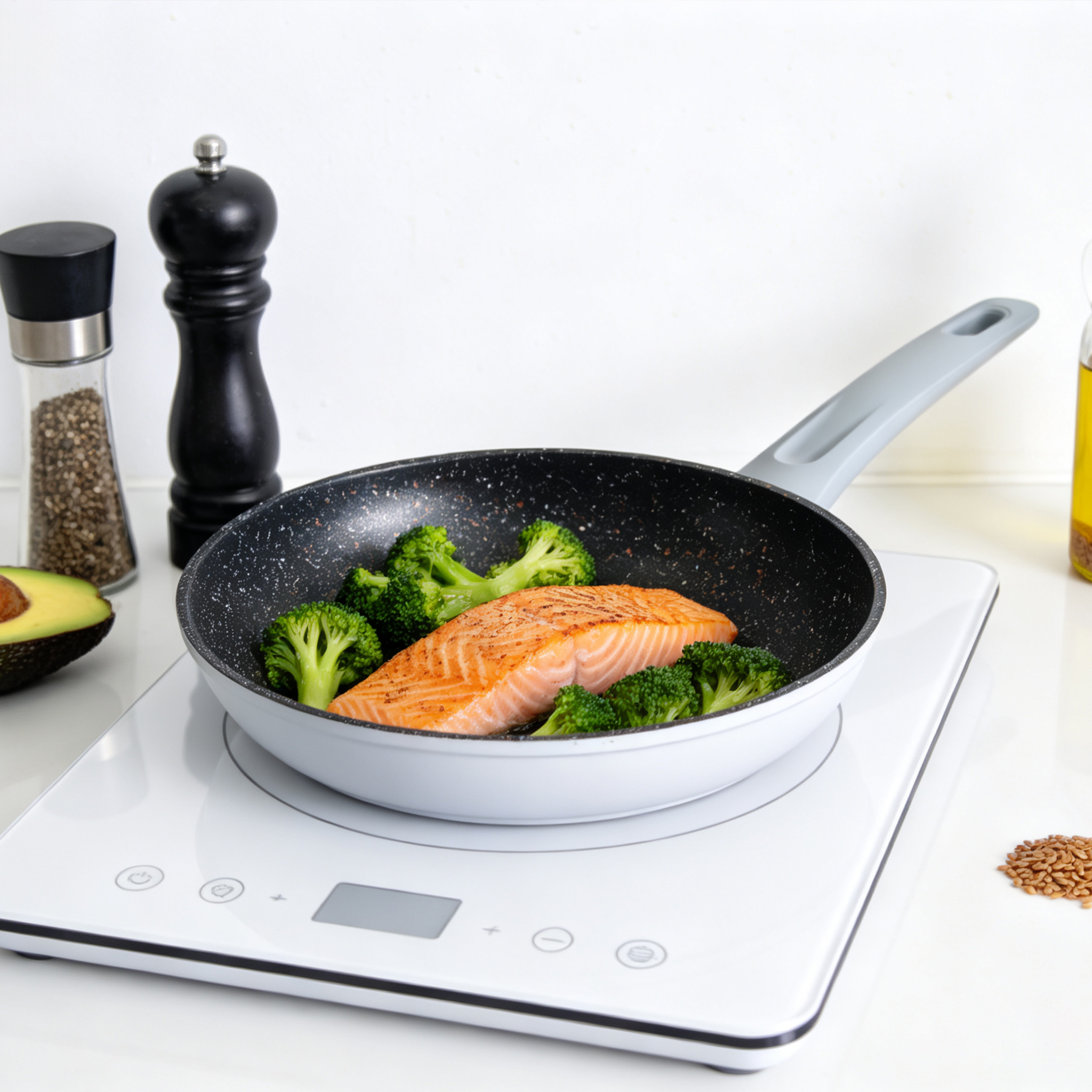 Set of pots with a ceramic-marble non-stick coating, 4pieces,rg-2005
