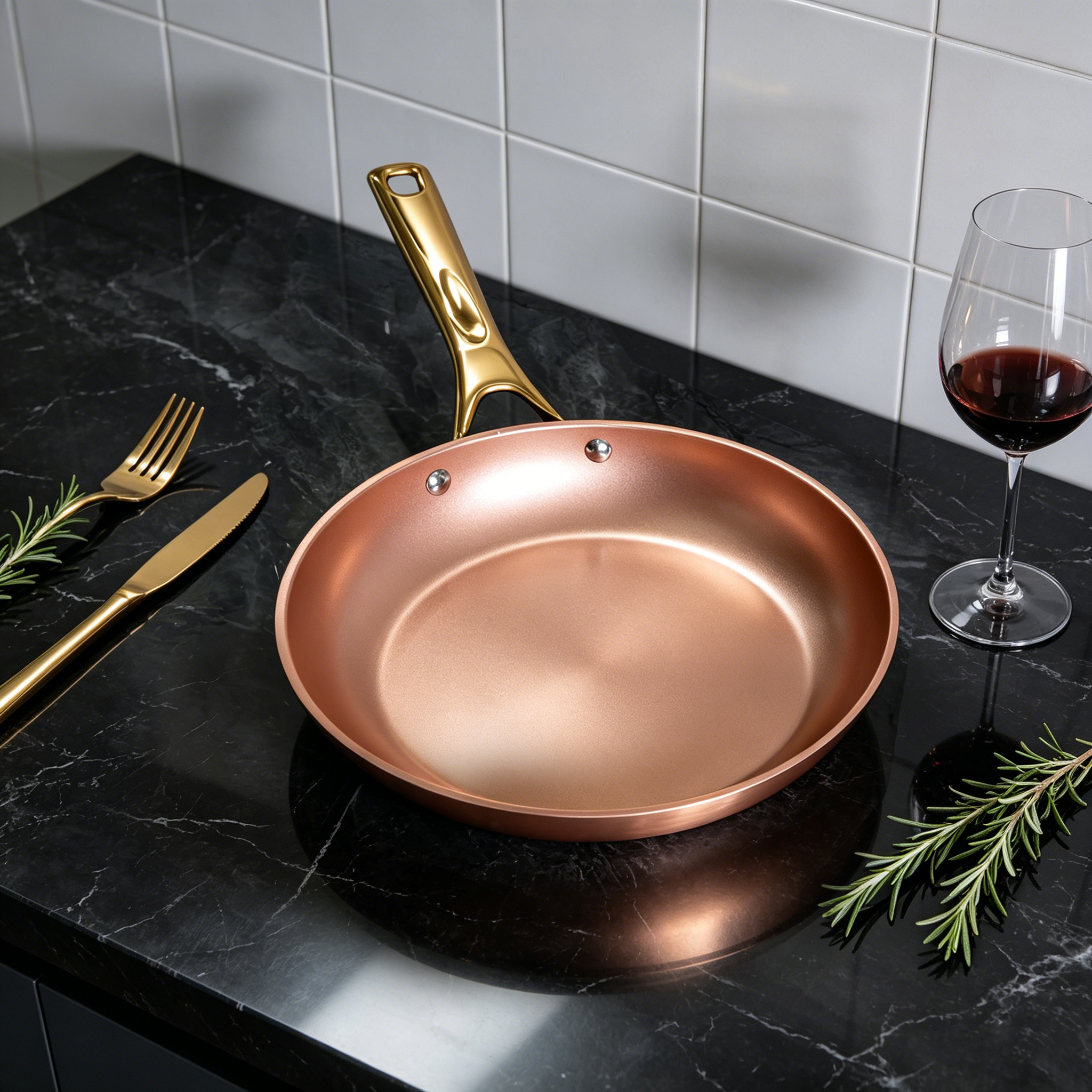 Set of pots with a ceramic-marble non-stick coating, 4pieces,rg-2007