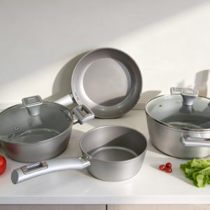 Set of pots with a ceramic-marble non-stick coating, 4pieces,rg-1003