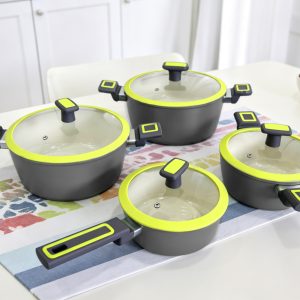 Set of pots with a ceramic-marble non-stick coating, 4pieces,rg-1001